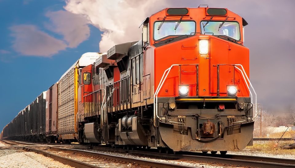 Trains with automotive materials in Detroit